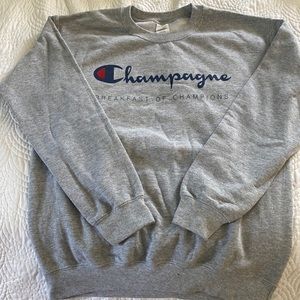 “Champagne Breakfast of Champions” Crew neck
